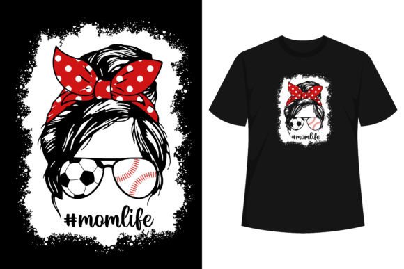 Classy Mom Life Soccer Messy Bun: Graphics & T-Shirt Designs
