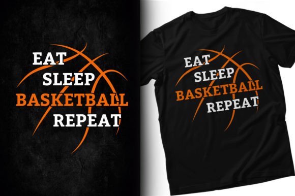Eat Sleep Basketball Repeat SVG T-Shirt Designs Graphics Review
