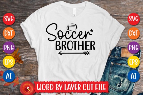 Soccer Brother SVG Design Graphics
